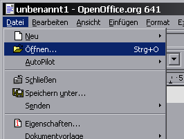 Datei>&Ouml;ffnen